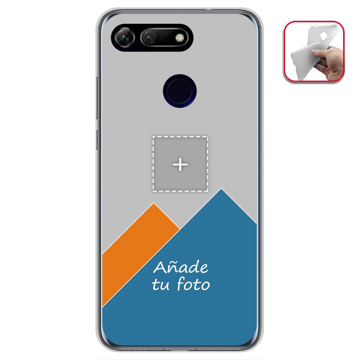 Personaliza tu Funda Gel Silicona Transparente con tu Fotografia para Huawei Honor View 20 Dibujo Personalizada