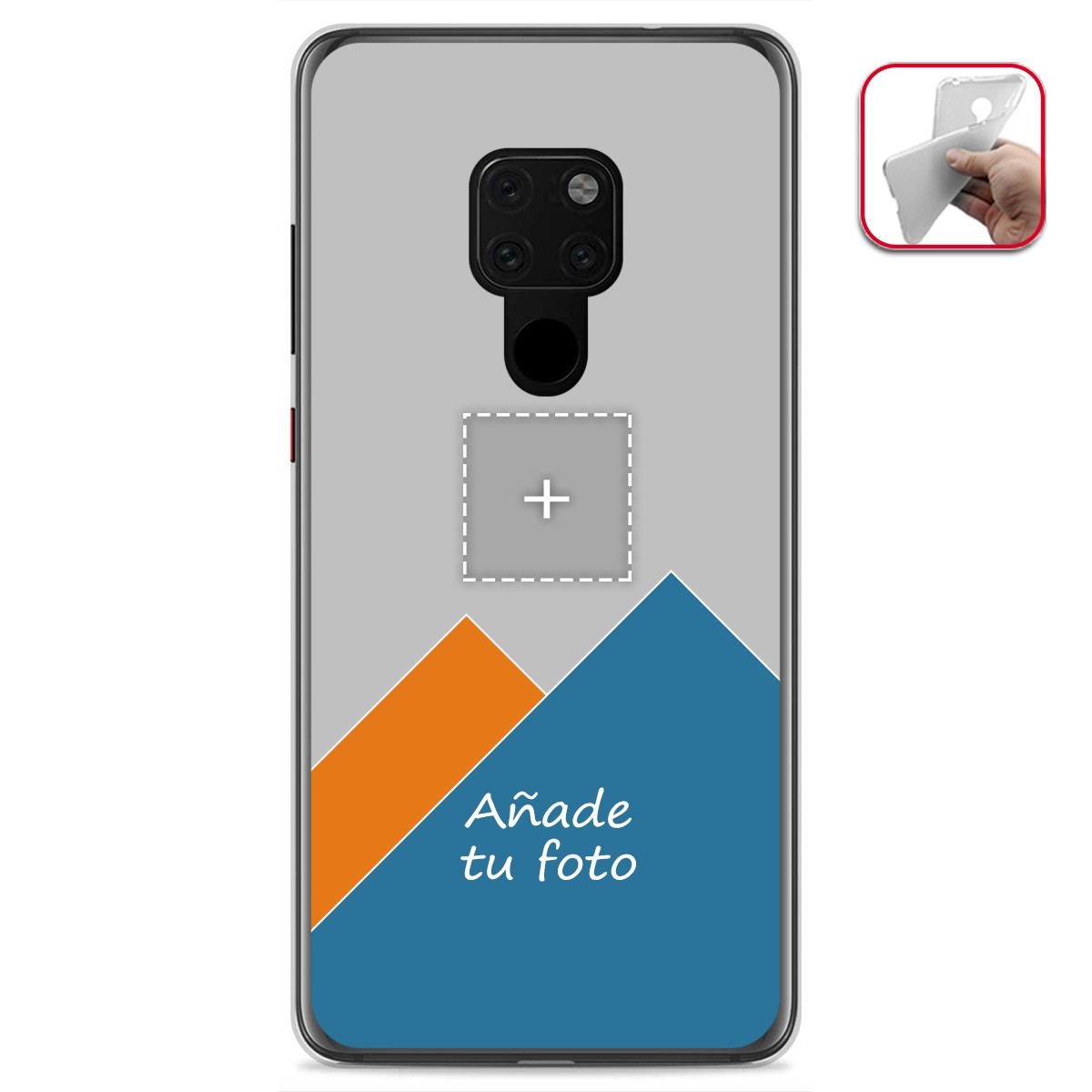 Personaliza tu Funda Gel Silicona Transparente con tu Fotografia para Huawei Mate 20 Dibujo Personalizada
