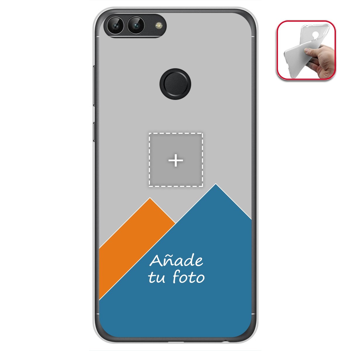 Personaliza tu Funda Gel Silicona Transparente con tu Fotografia para Huawei P Smart Dibujo Personalizada