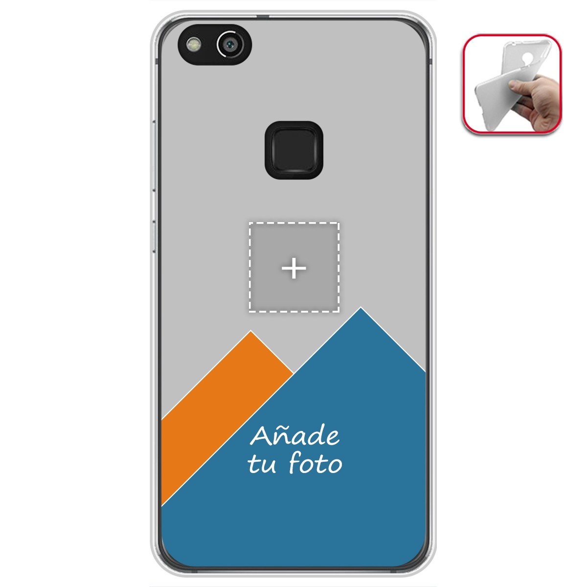 Personaliza tu Funda Gel Silicona Transparente con tu Fotografia para Huawei P10 Lite Dibujo Personalizada