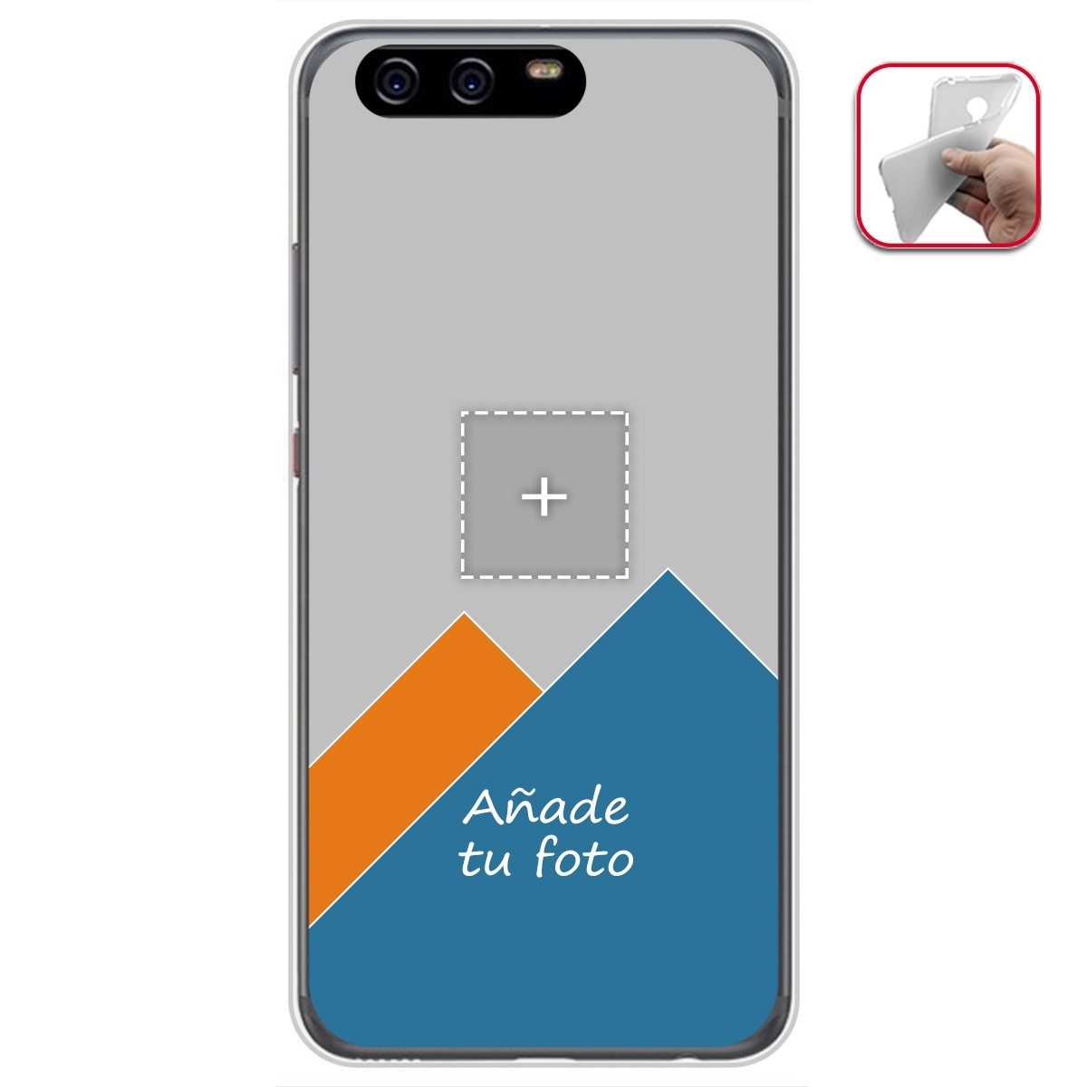 Personaliza tu Funda Gel Silicona Transparente con tu Fotografia para Huawei P10 Plus Dibujo Personalizada