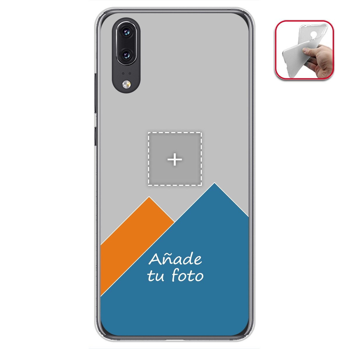 Personaliza tu Funda Gel Silicona Transparente con tu Fotografia para Huawei P20 Dibujo Personalizada