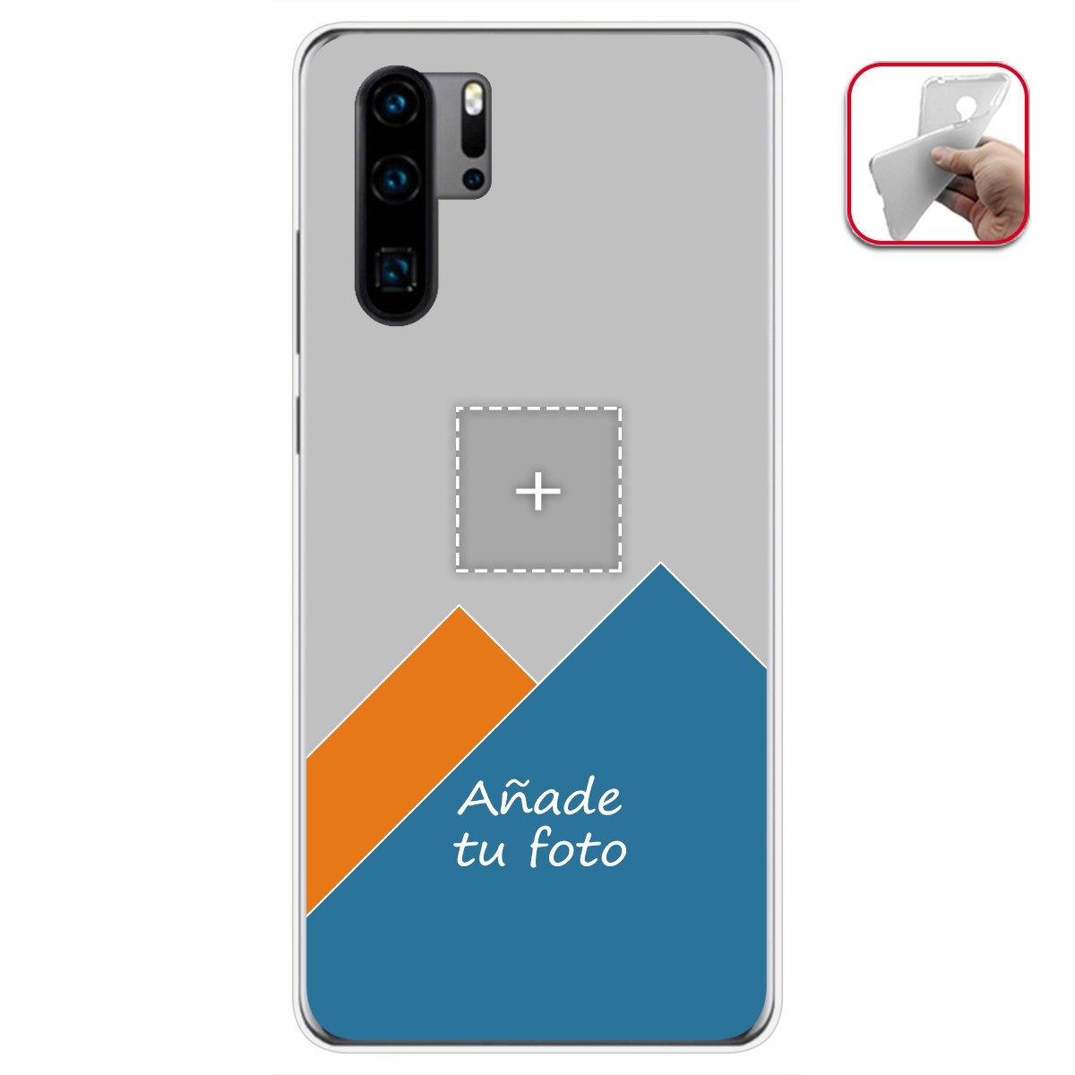 Personaliza tu Funda Gel Silicona Transparente con tu Fotografia para Huawei P30 Pro Dibujo Personalizada