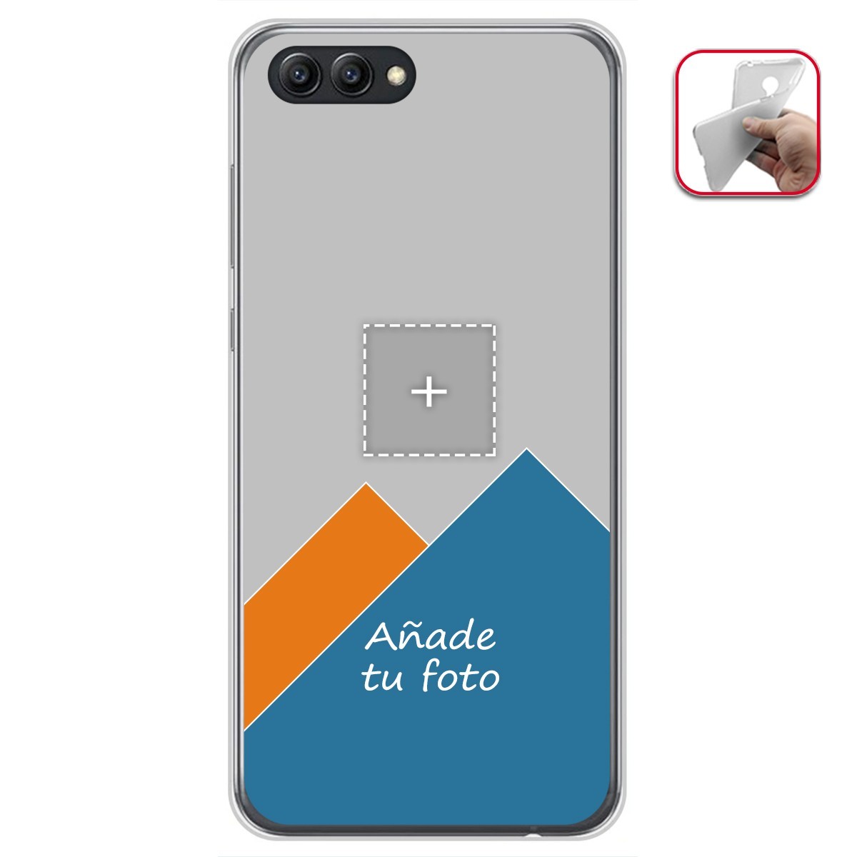 Personaliza tu Funda Gel Silicona Transparente con tu Fotografia para Huawei Honor View 10 Dibujo Personalizada