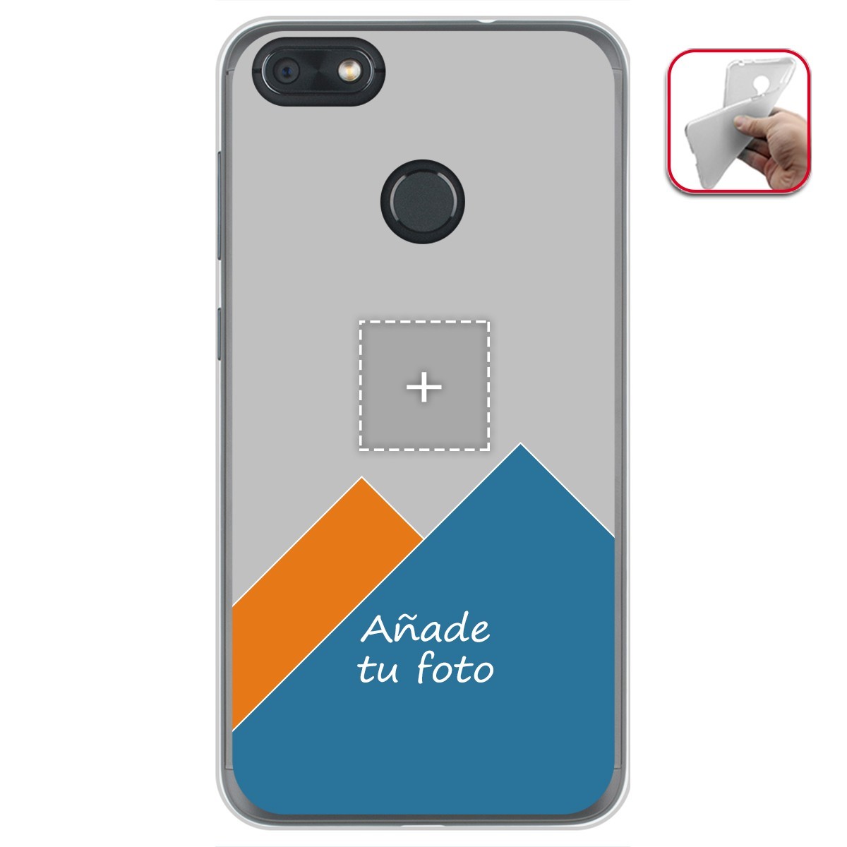 Personaliza tu Funda Gel Silicona Transparente con tu Fotografia para Huawei Y6 Pro 2017 / P9 Lite Mini Dibujo Personalizada