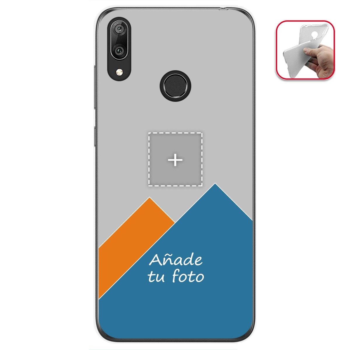 Personaliza tu Funda Gel Silicona Transparente con tu Fotografia para Huawei Y7 2019 Dibujo Personalizada