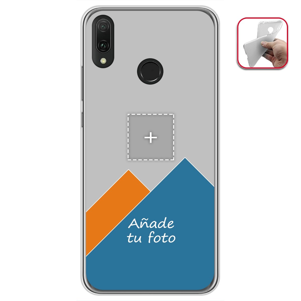 Personaliza tu Funda Gel Silicona Transparente con tu Fotografia para Huawei Y9 2018 Dibujo Personalizada