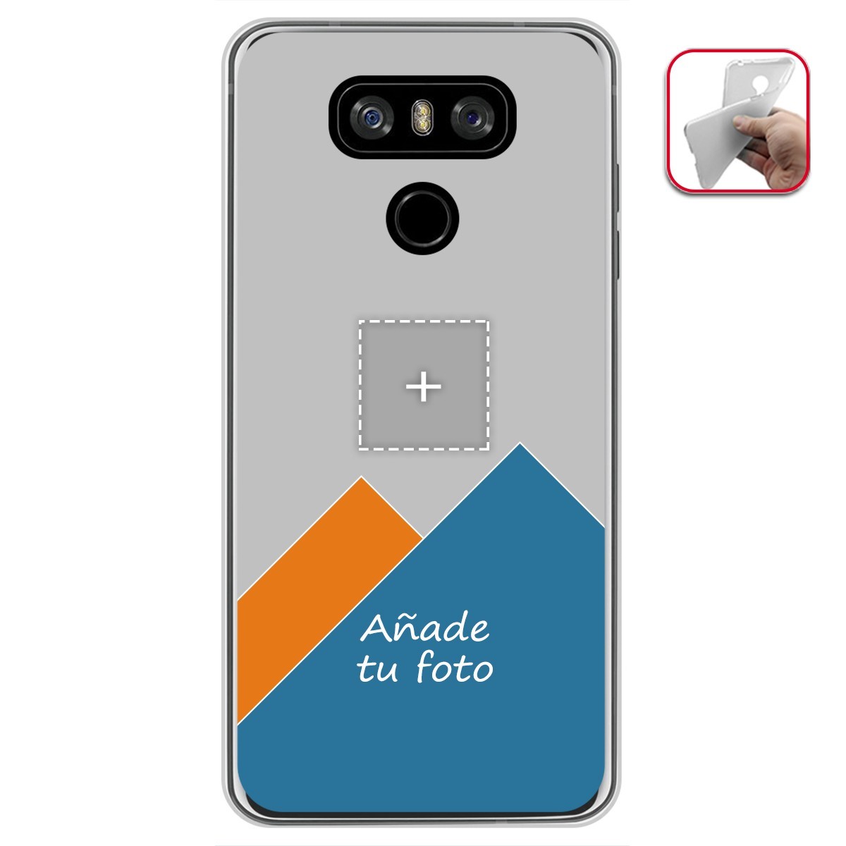 Personaliza tu Funda Gel Silicona Transparente con tu Fotografia para LG G6 Dibujo Personalizada