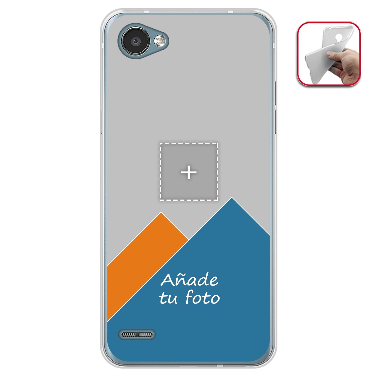 Personaliza tu Funda Gel Silicona Transparente con tu Fotografia para LG Q6 Dibujo Personalizada