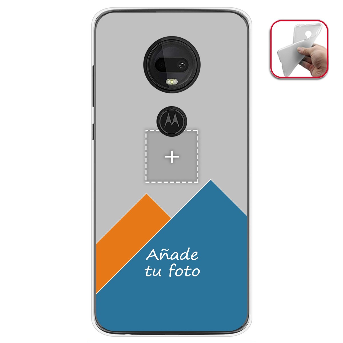 Personaliza tu Funda Gel Silicona Transparente con tu Fotografia para Motorola Moto G7 / G7 Plus Dibujo Personalizada