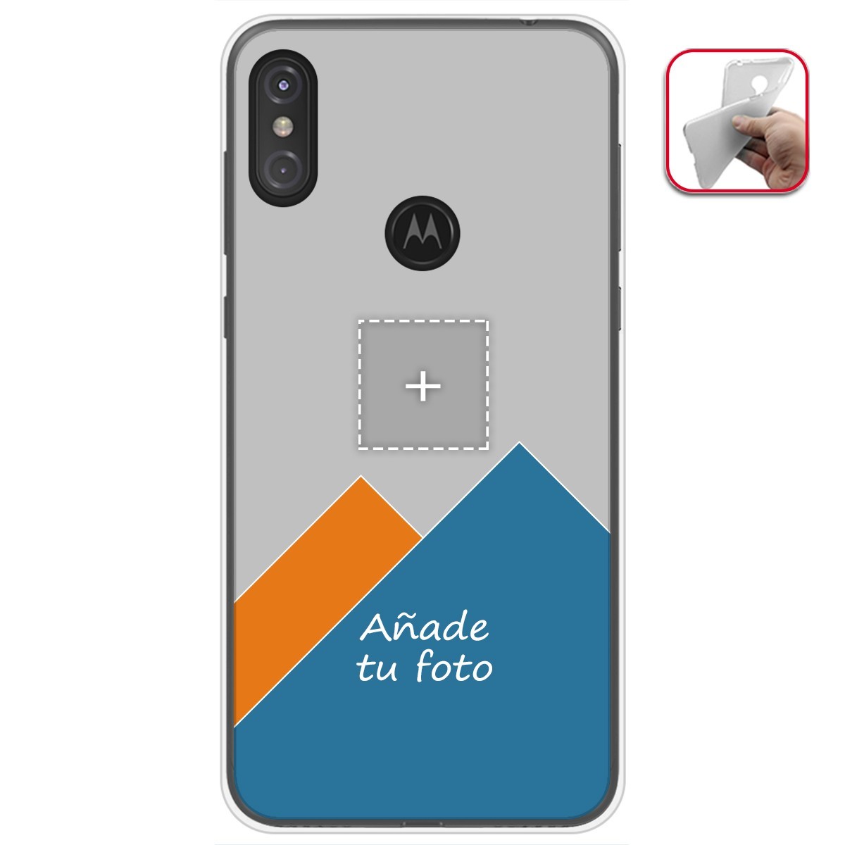 Personaliza tu Funda Gel Silicona Transparente con tu Fotografia para Motorola One Dibujo Personalizada