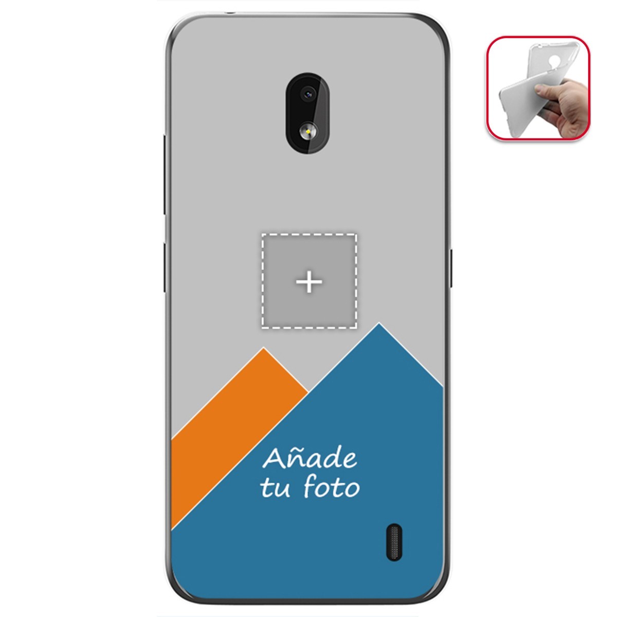 Personaliza tu Funda Gel Silicona Transparente con tu Fotografia para Nokia 2.2 Dibujo Personalizada
