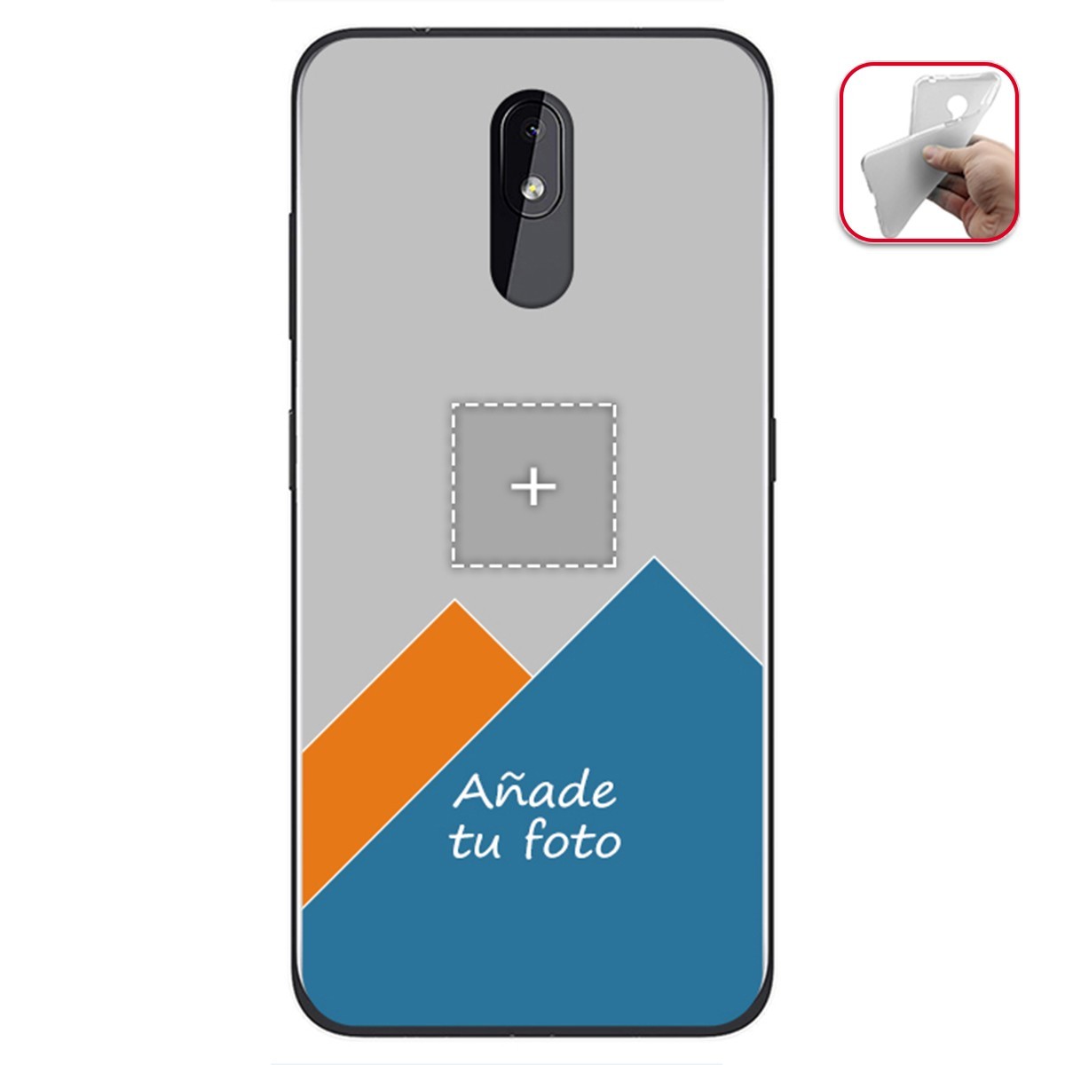 Personaliza tu Funda Gel Silicona Transparente con tu Fotografia para Nokia 3.2 Dibujo Personalizada