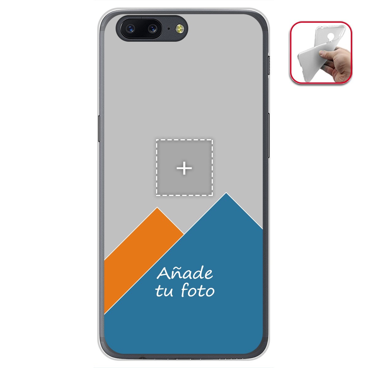 Personaliza tu Funda Gel Silicona Transparente con tu Fotografia para Oneplus 5 Dibujo Personalizada