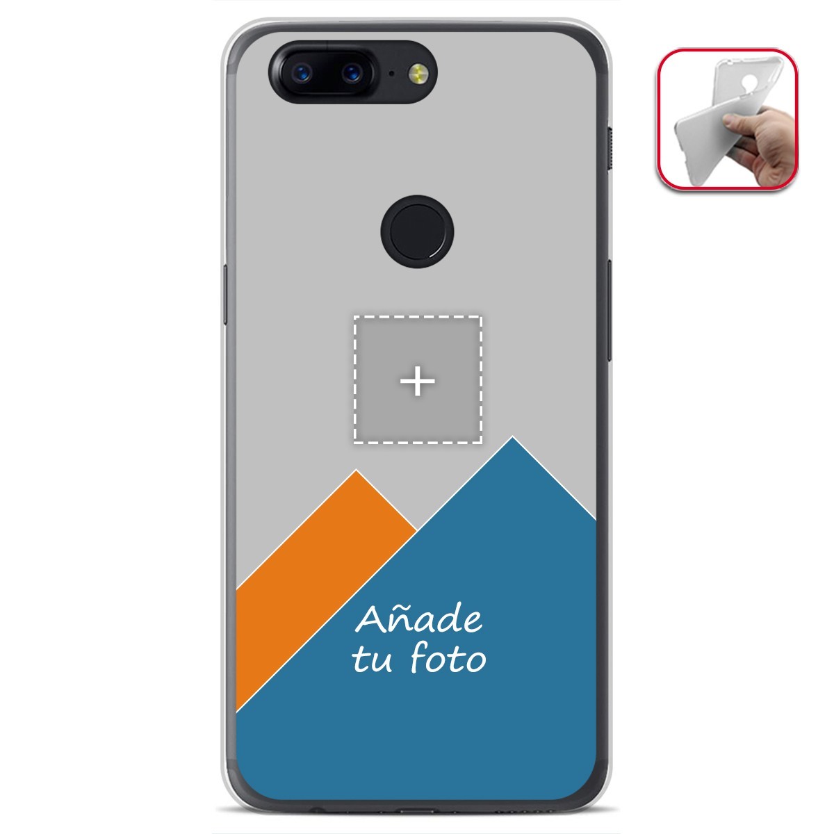 Personaliza tu Funda Gel Silicona Transparente con tu Fotografia para Oneplus 5T Dibujo Personalizada