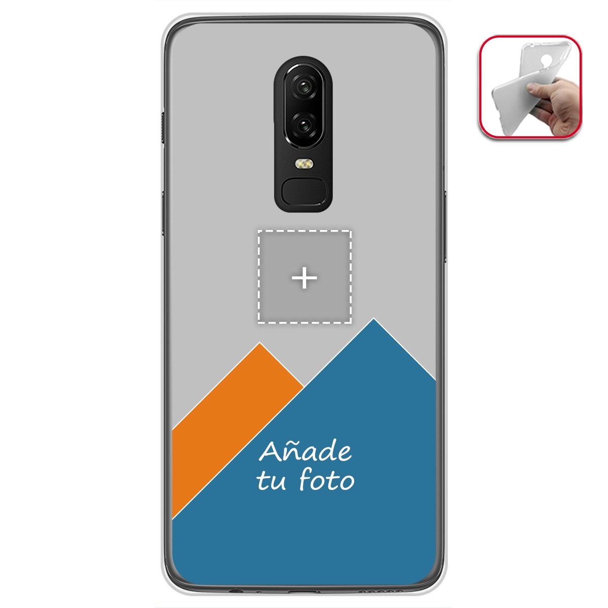 Personaliza tu Funda Gel Silicona Transparente con tu Fotografia para Oneplus 6 Dibujo Personalizada