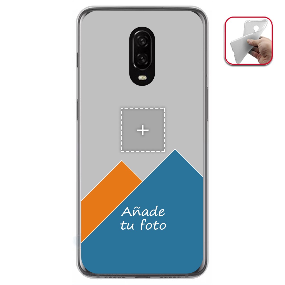 Personaliza tu Funda Gel Silicona Transparente con tu Fotografia para Oneplus 6T Dibujo Personalizada