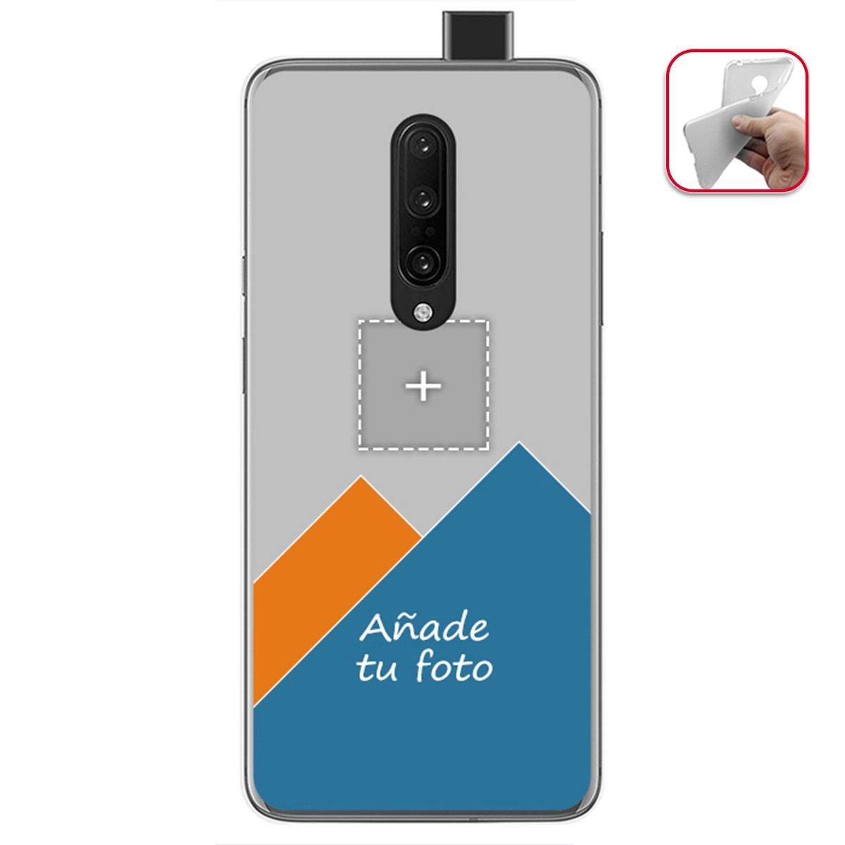 Personaliza tu Funda Gel Silicona Transparente con tu Fotografia para Oneplus 7 Pro Dibujo Personalizada