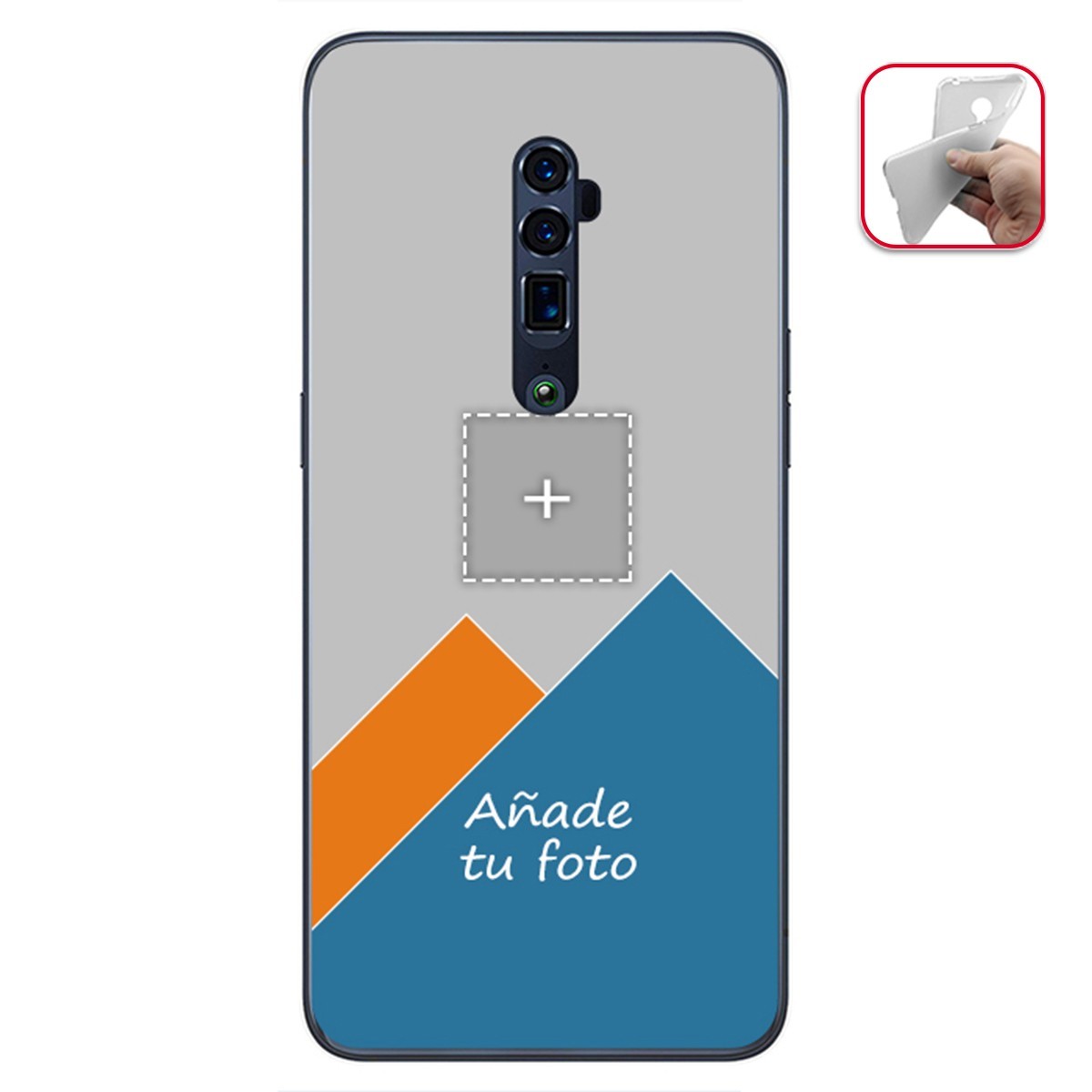 Personaliza tu Funda Gel Silicona Transparente con tu Fotografia para OPPO Reno 10x Zoom Dibujo Personalizada