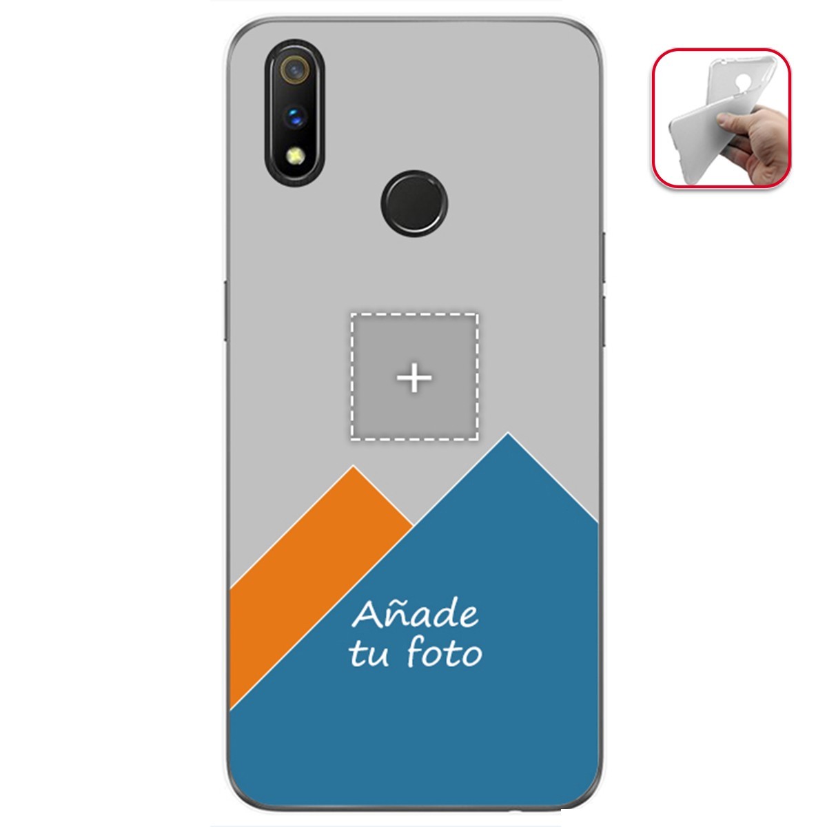Personaliza tu Funda Gel Silicona Transparente con tu Fotografia para Realme 3 Pro Dibujo Personalizada