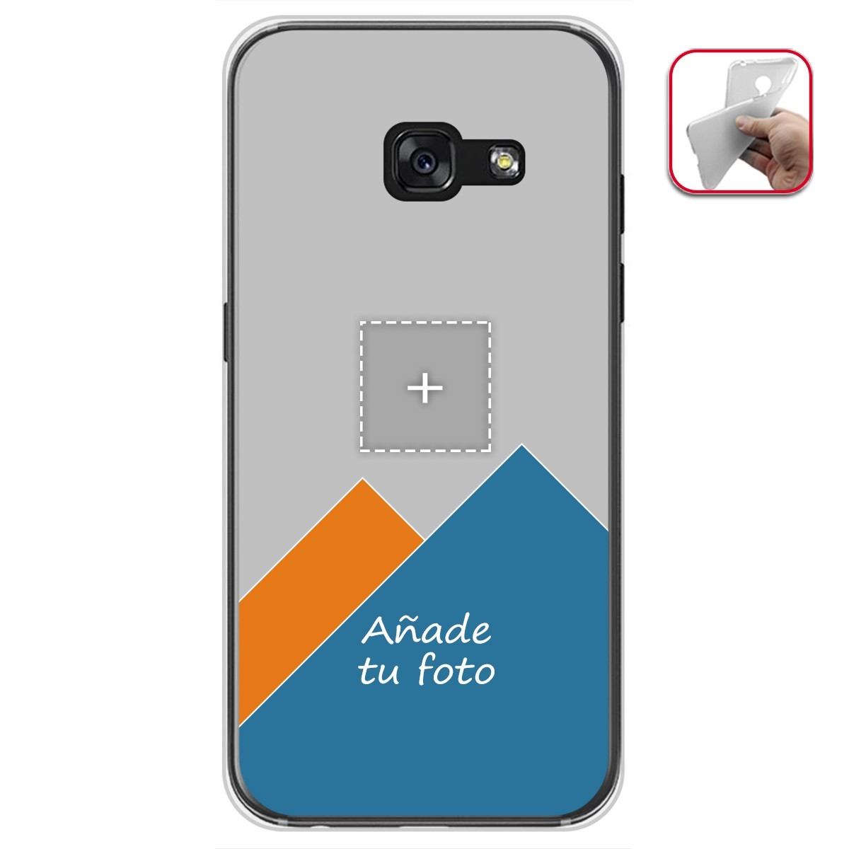 Personaliza tu Funda Gel Silicona Transparente con tu Fotografia para Samsung Galaxy A3 (2017) Dibujo Personalizada