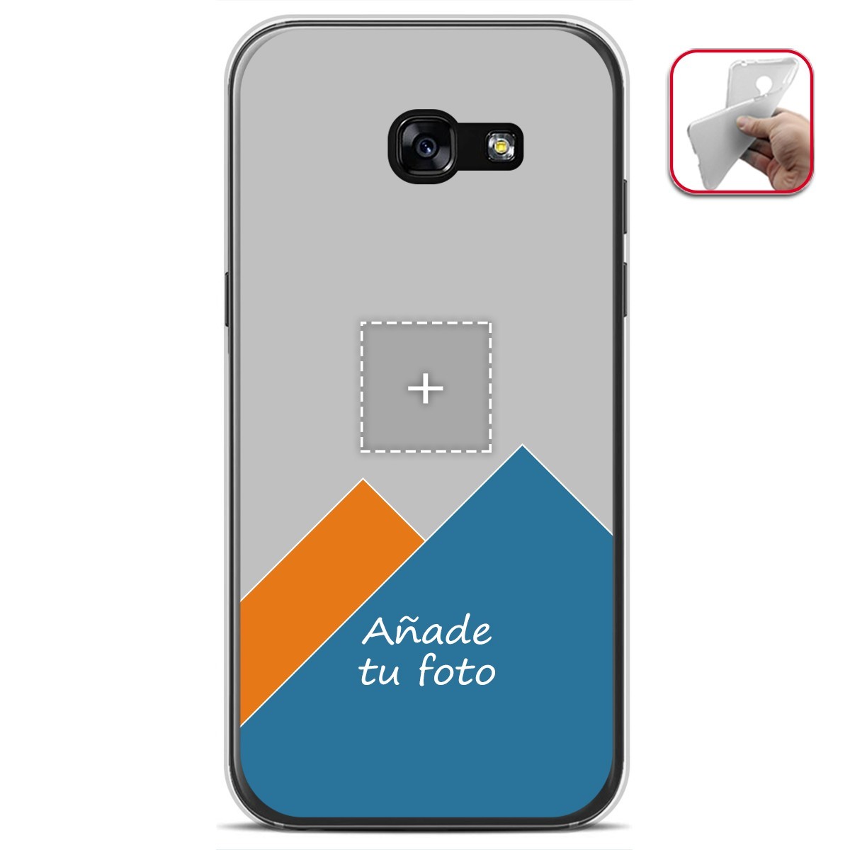 Personaliza tu Funda Gel Silicona Transparente con tu Fotografia para Samsung Galaxy A5 (2017) Dibujo Personalizada