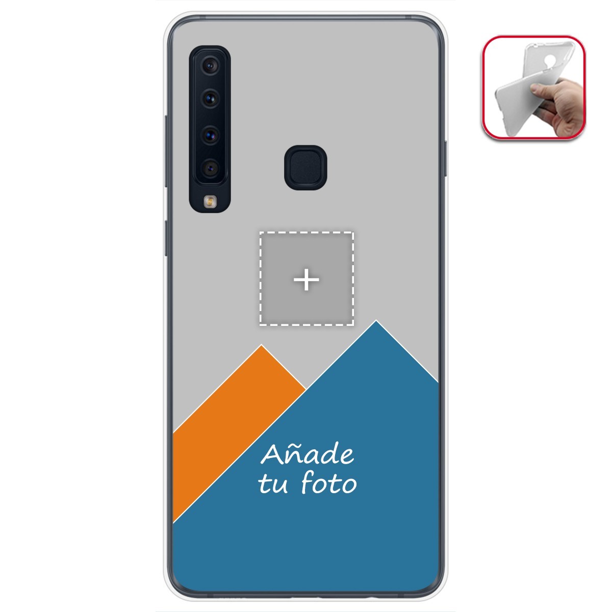 Personaliza tu Funda Gel Silicona Transparente con tu Fotografia para Samsung Galaxy A9 (2018) Dibujo Personalizada