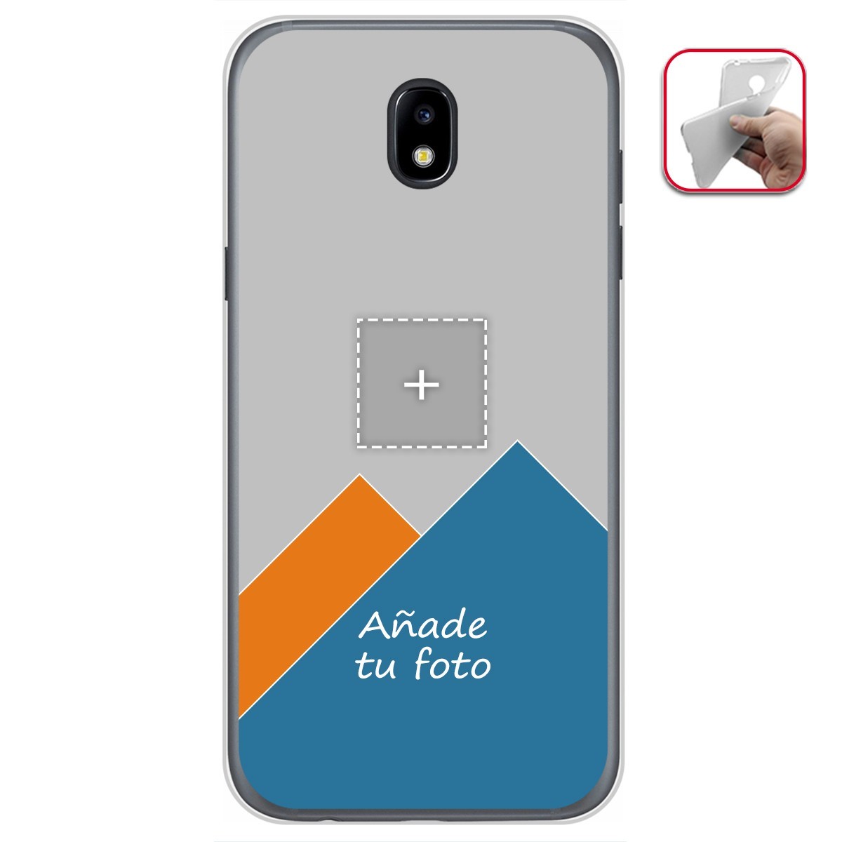 Personaliza tu Funda Gel Silicona Transparente con tu Fotografia para Samsung Galaxy J5 (2017) Dibujo Personalizada