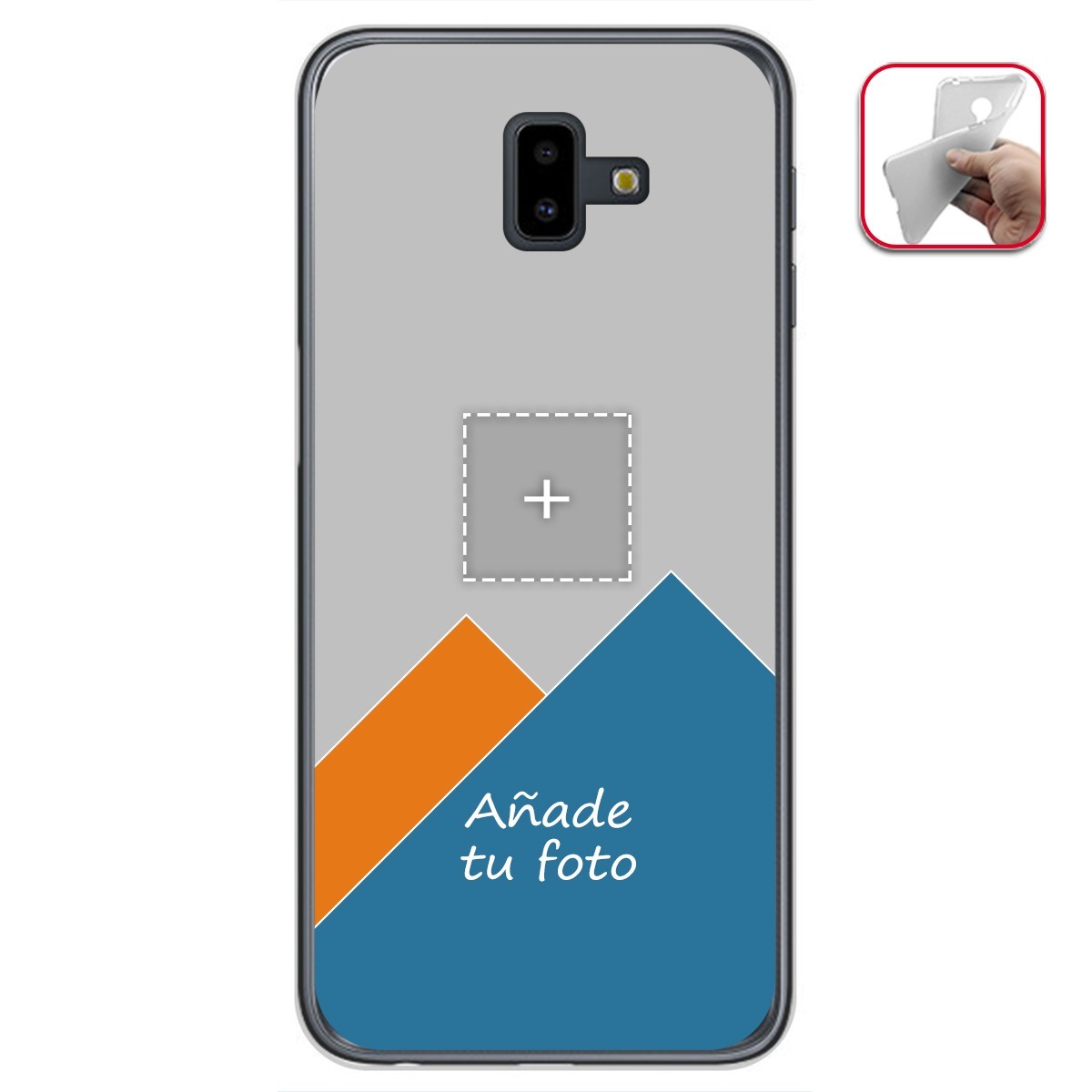 Personaliza tu Funda Gel Silicona Transparente con tu Fotografia para Samsung Galaxy J6+ Plus Dibujo Personalizada