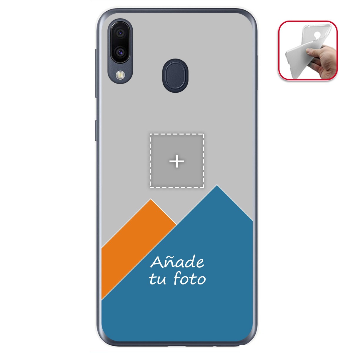 Personaliza tu Funda Gel Silicona Transparente con tu Fotografia para Samsung Galaxy M20 Dibujo Personalizada