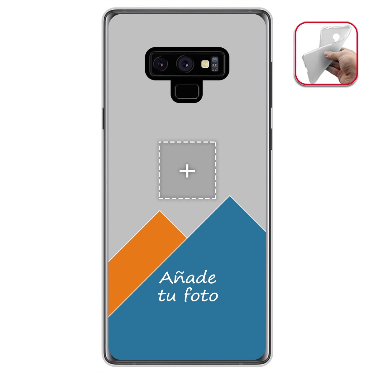 Personaliza tu Funda Gel Silicona Transparente con tu Fotografia para Samsung Galaxy Note 9 Dibujo Personalizada