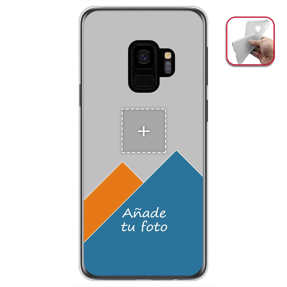 Personaliza tu Funda Gel Silicona Transparente con tu Fotografia para Samsung Galaxy S9 Dibujo Personalizada