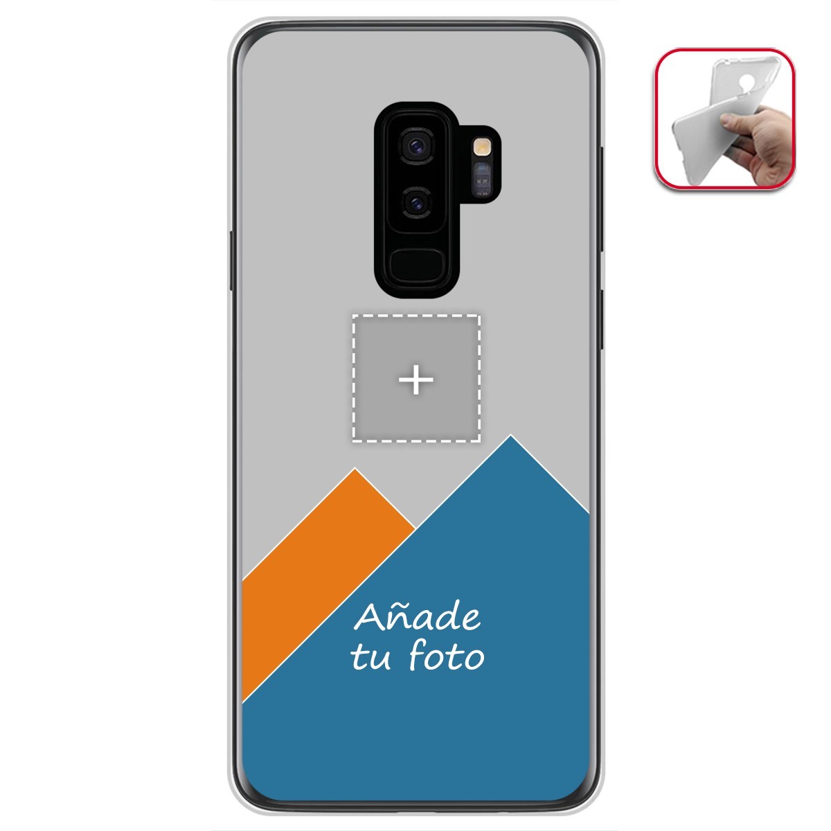 Personaliza tu Funda Gel Silicona Transparente con tu Fotografia para Samsung Galaxy S9 Plus Dibujo Personalizada