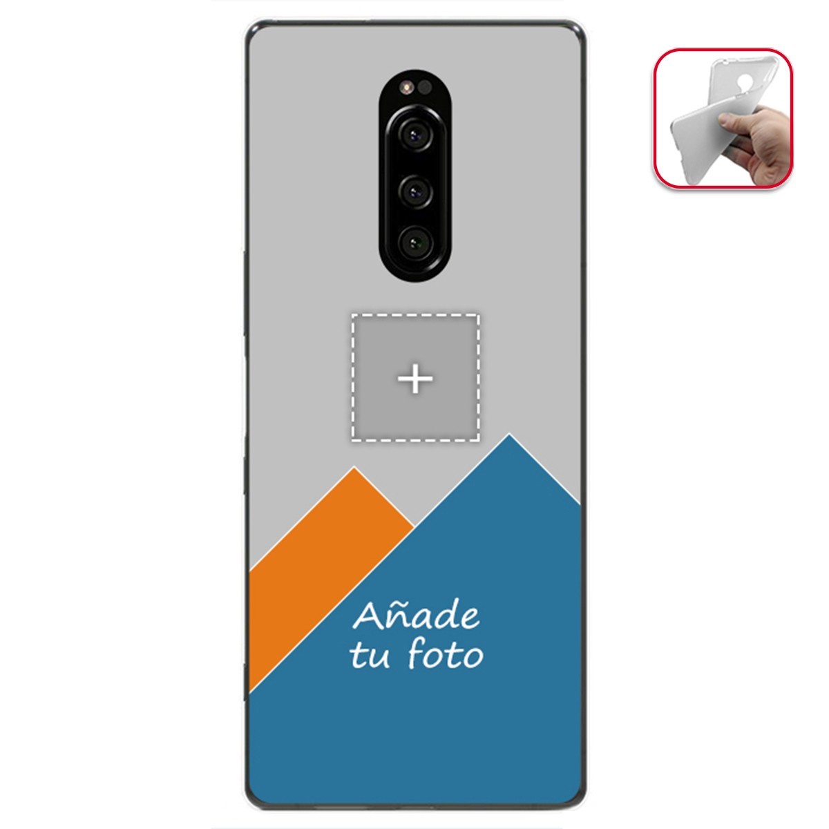 Personaliza tu Funda Gel Silicona Transparente con tu Fotografia para Sony Xperia 1 Dibujo Personalizada