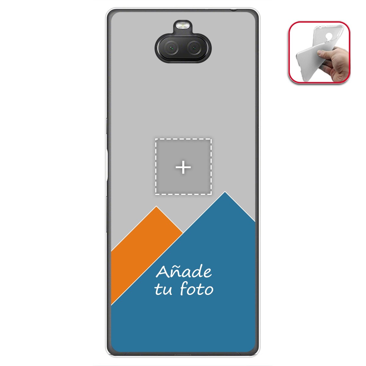 Personaliza tu Funda Gel Silicona Transparente con tu Fotografia para Sony Xperia 10 Plus Dibujo Personalizada