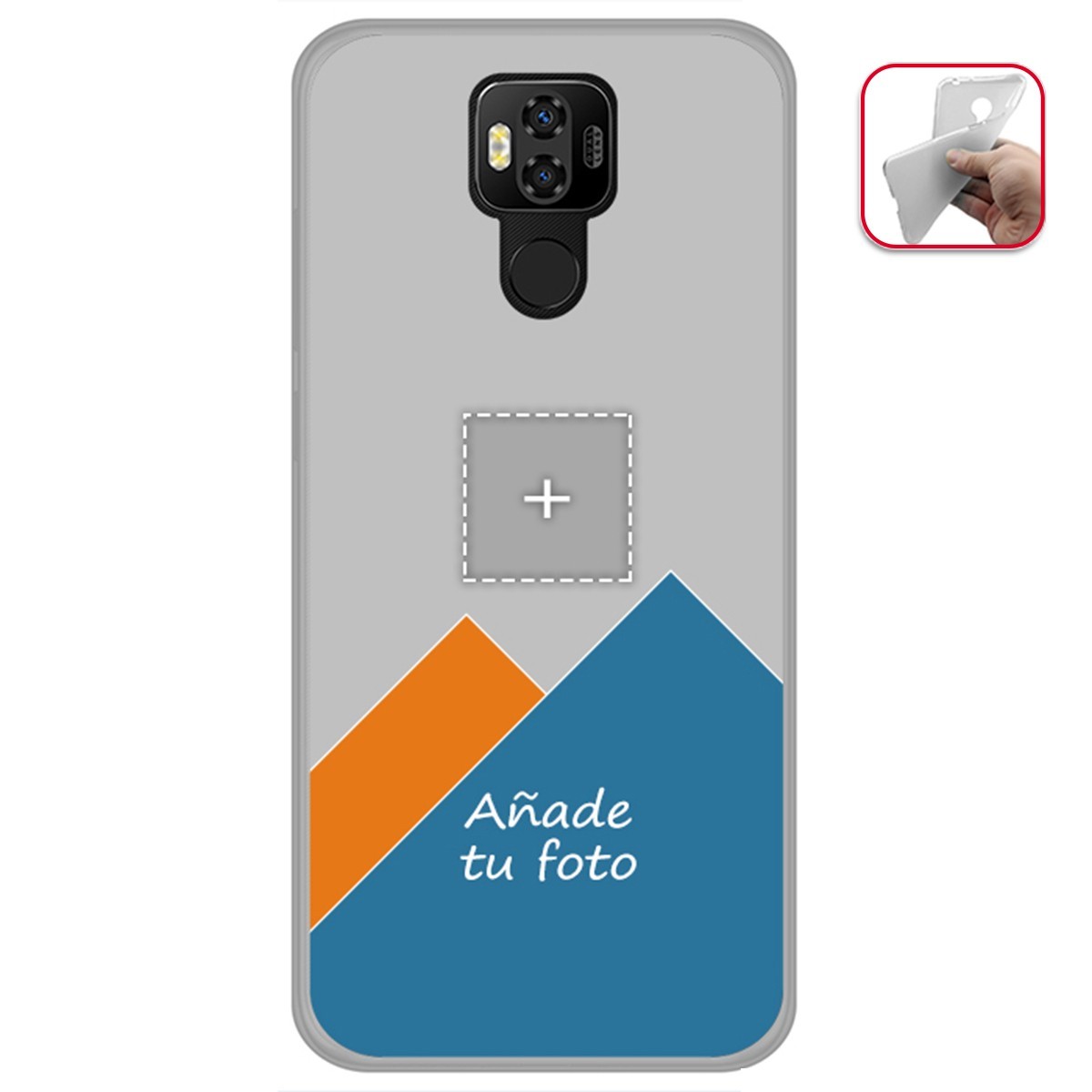 Personaliza tu Funda Gel Silicona Transparente con tu Fotografia para Ulefone Power 6 Dibujo Personalizada
