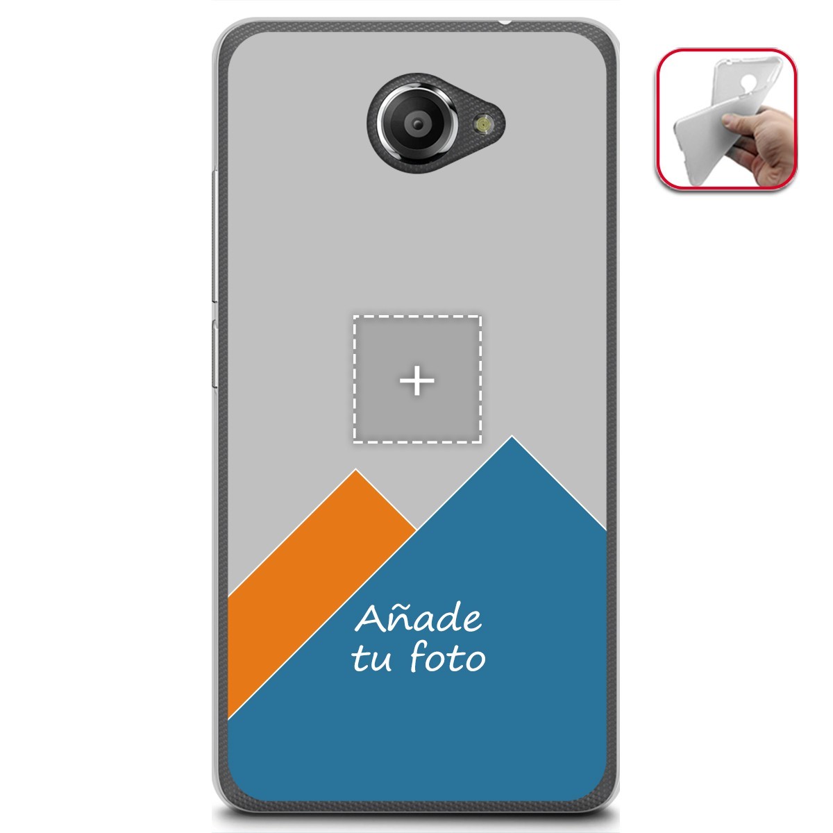 Personaliza tu Funda Gel Silicona Transparente con tu Fotografia para VODAFONE Smart Ultra 7 Dibujo Personalizada