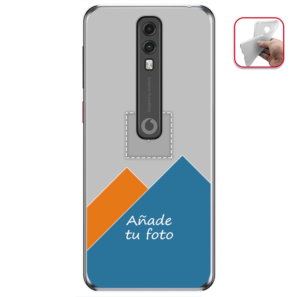 Personaliza tu Funda Gel Silicona Transparente con tu Fotografia para Vodafone Smart V10 Dibujo Personalizada