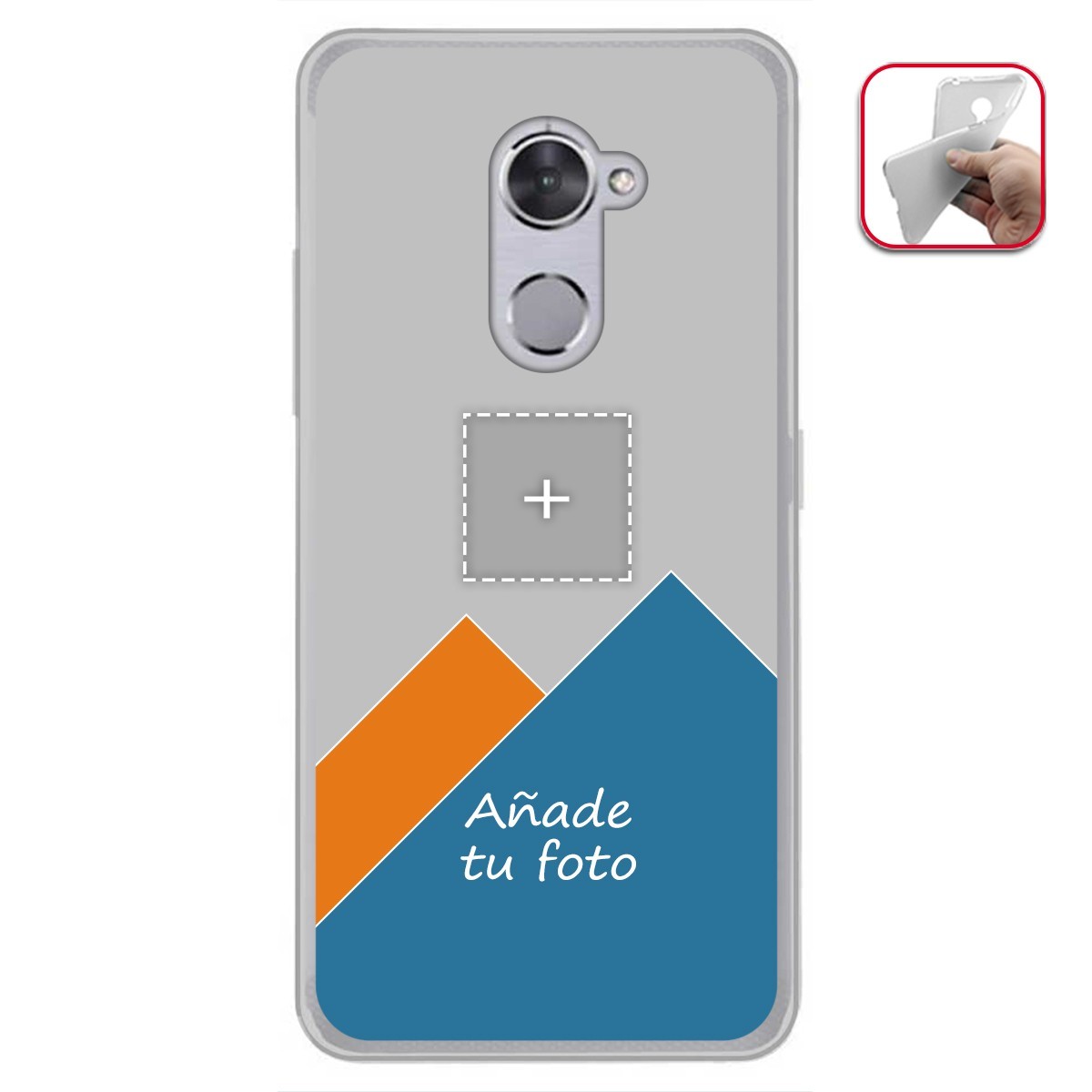 Personaliza tu Funda Gel Silicona Transparente con tu Fotografia para VODAFONE Smart V8 Dibujo Personalizada