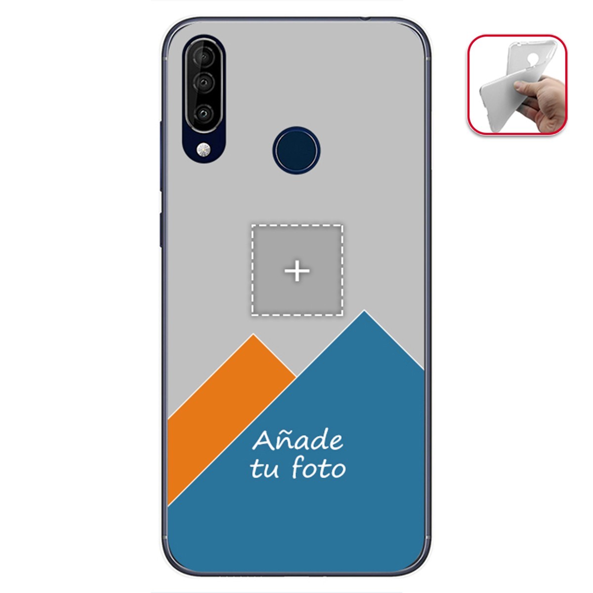 Personaliza tu Funda Gel Silicona Transparente con tu Fotografia para Wiko View3 Dibujo Personalizada