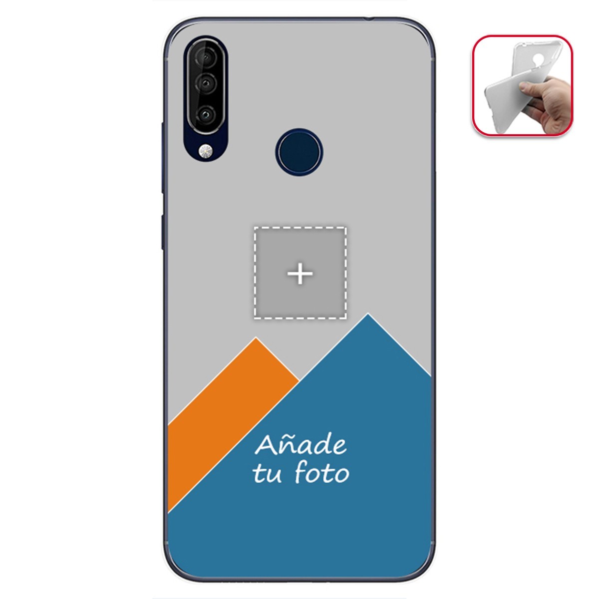 Personaliza tu Funda Gel Silicona Transparente con tu Fotografia para Wiko View3 Pro Dibujo Personalizada