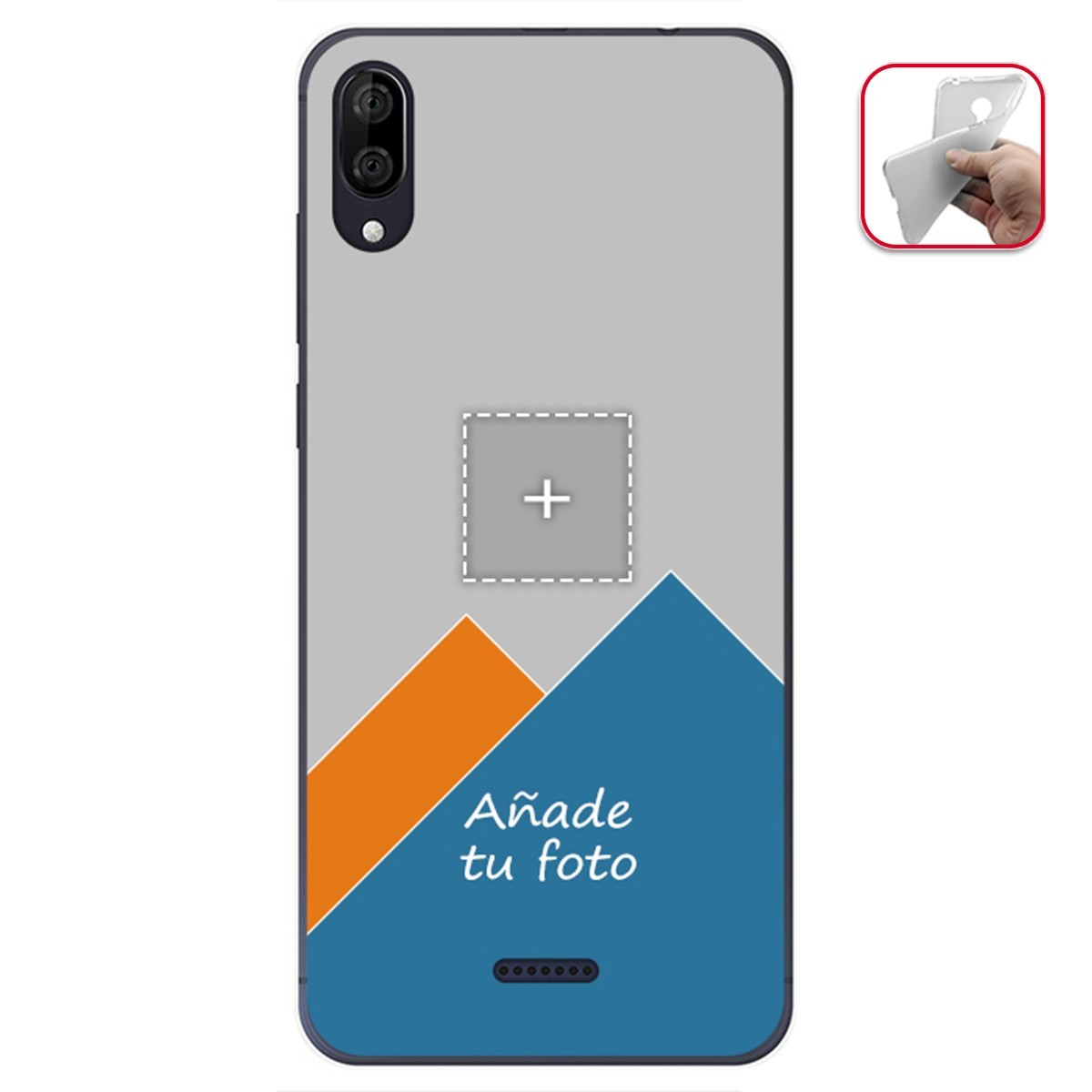 Personaliza tu Funda Gel Silicona Transparente con tu Fotografia para Wiko Y80 Dibujo Personalizada
