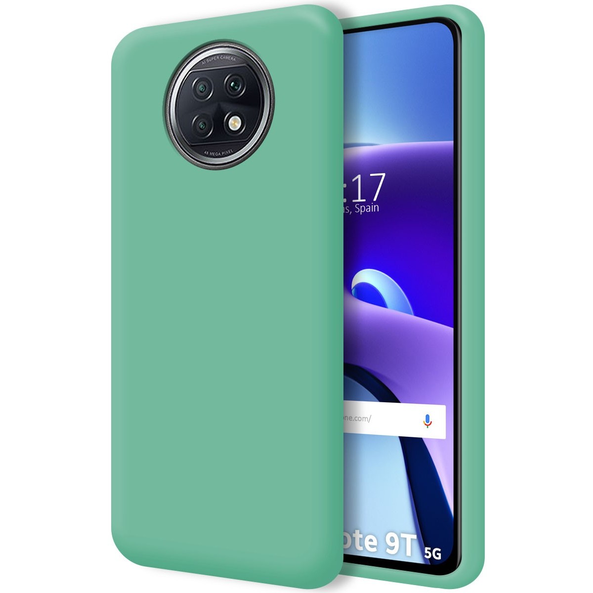 Funda Silicona Líquida Ultra Suave para  Xiaomi Redmi Note 9T 5G color Verde