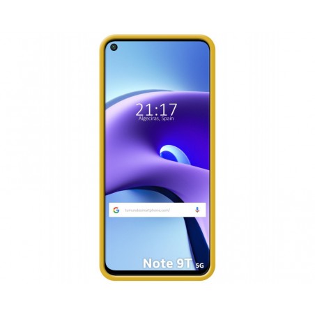 Funda Silicona Líquida Ultra Suave para  Xiaomi Redmi Note 9T 5G color Amarilla