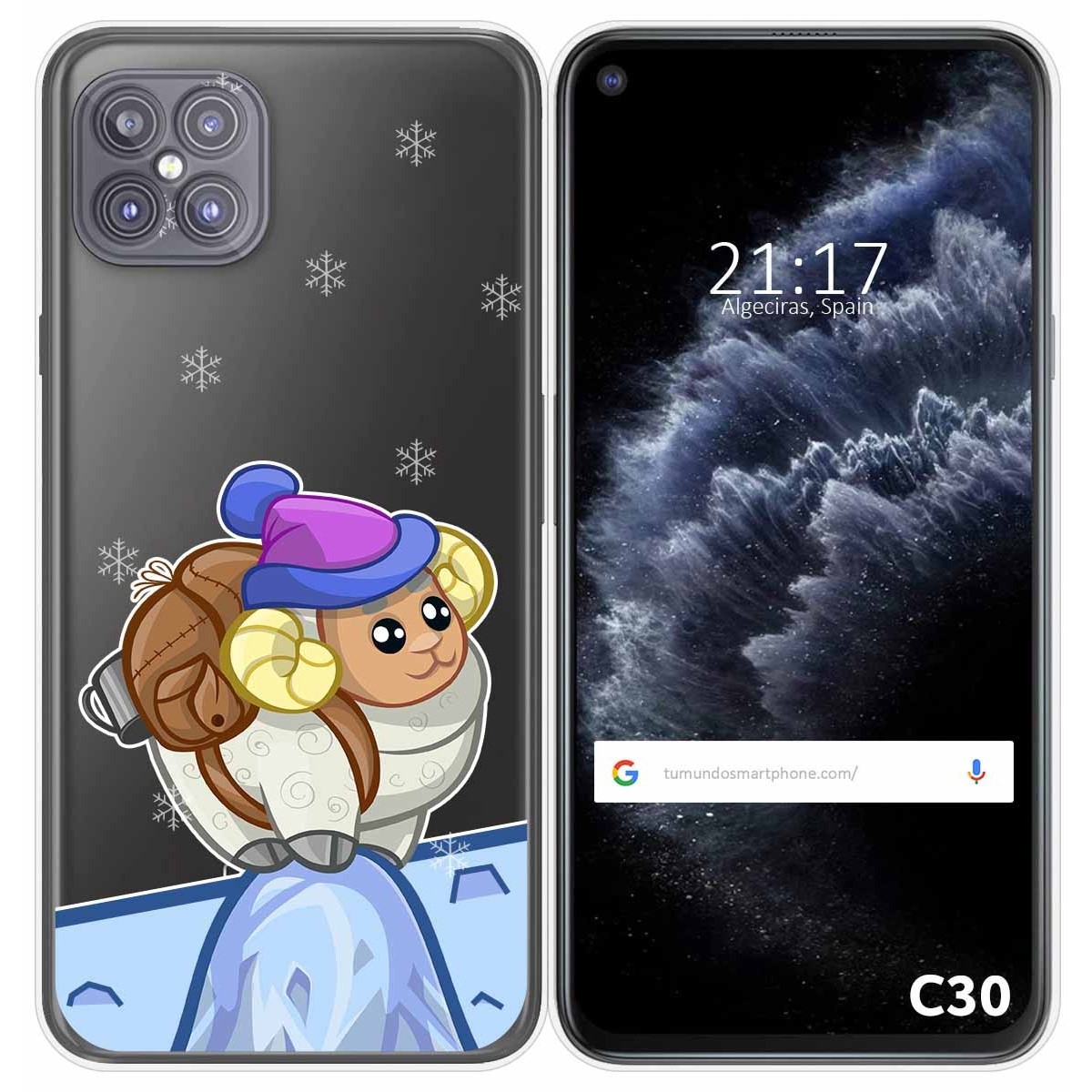 Funda Gel Transparente para Cubot C30 diseño Cabra Dibujos