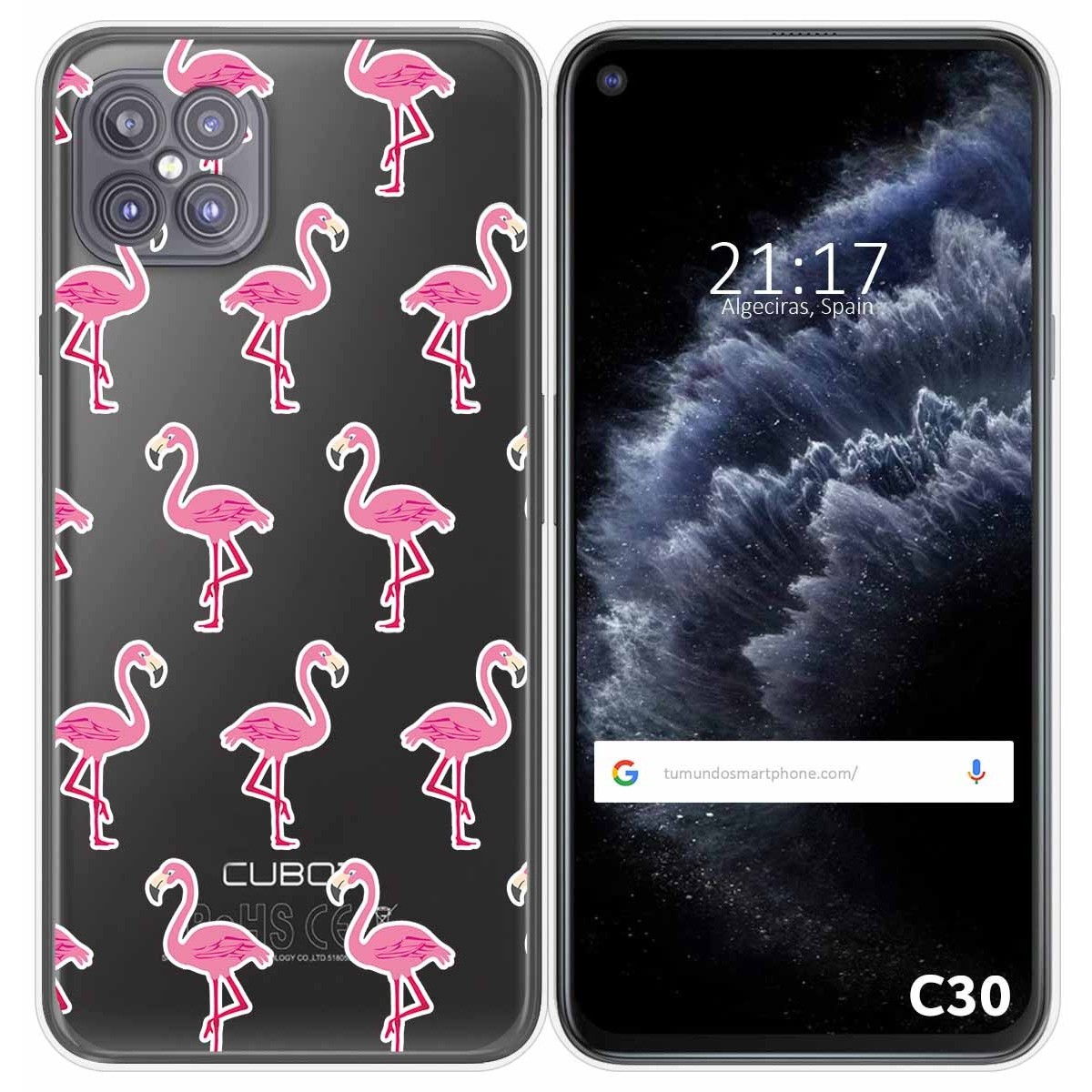 Funda Gel Transparente para Cubot C30 diseño Flamenco Dibujos