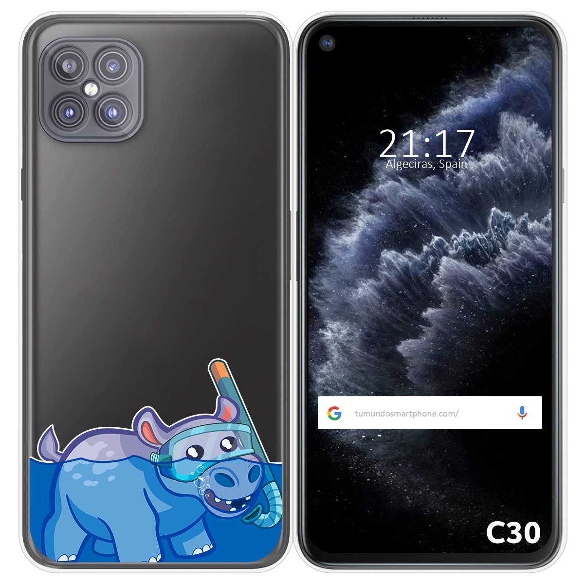 Funda Gel Transparente para Cubot C30 diseño Hipo Dibujos