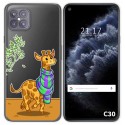 Funda Gel Transparente para Cubot C30 diseño Jirafa Dibujos