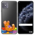 Funda Gel Transparente para Cubot C30 diseño Leopardo Dibujos