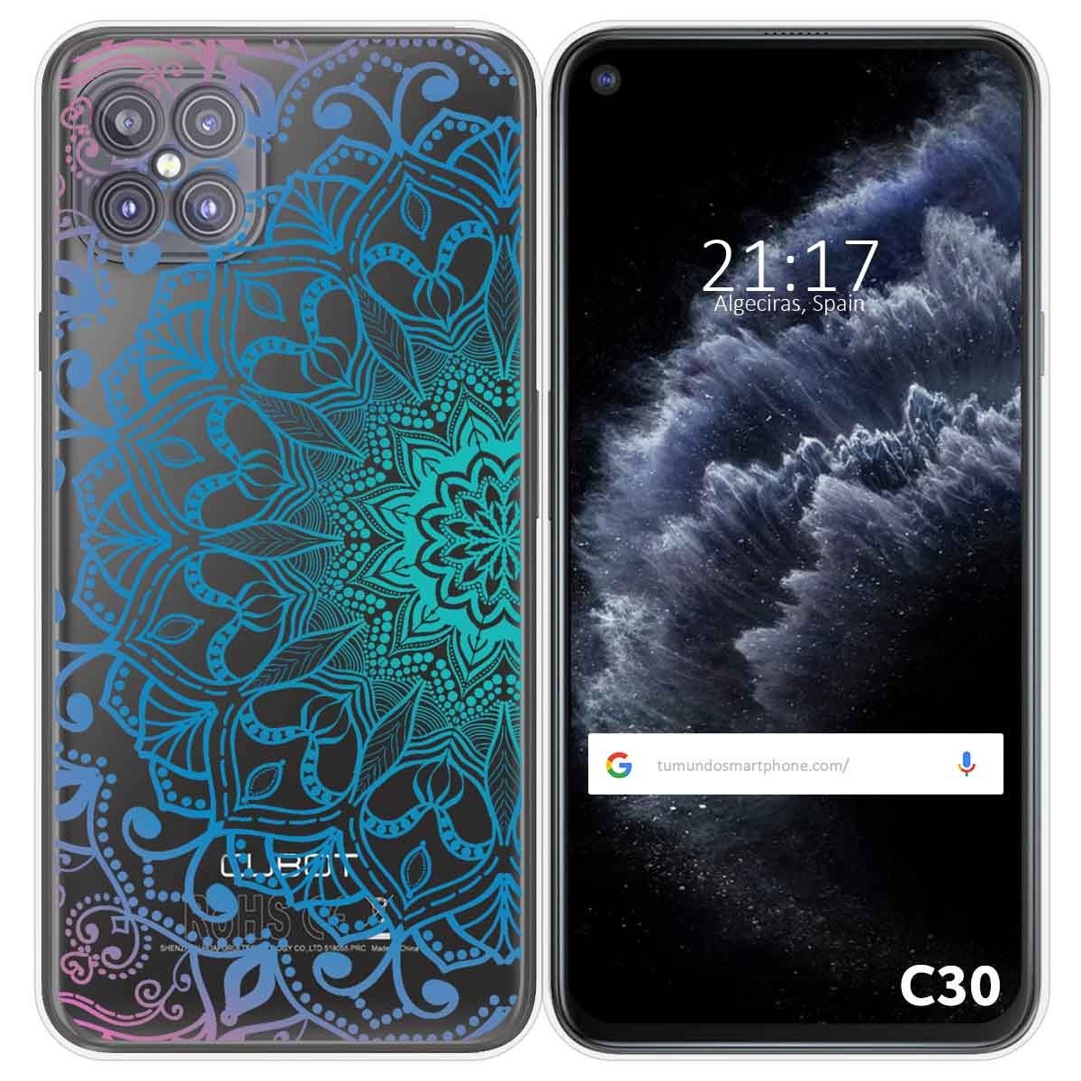 Funda Gel Transparente para Cubot C30 diseño Mandala Dibujos